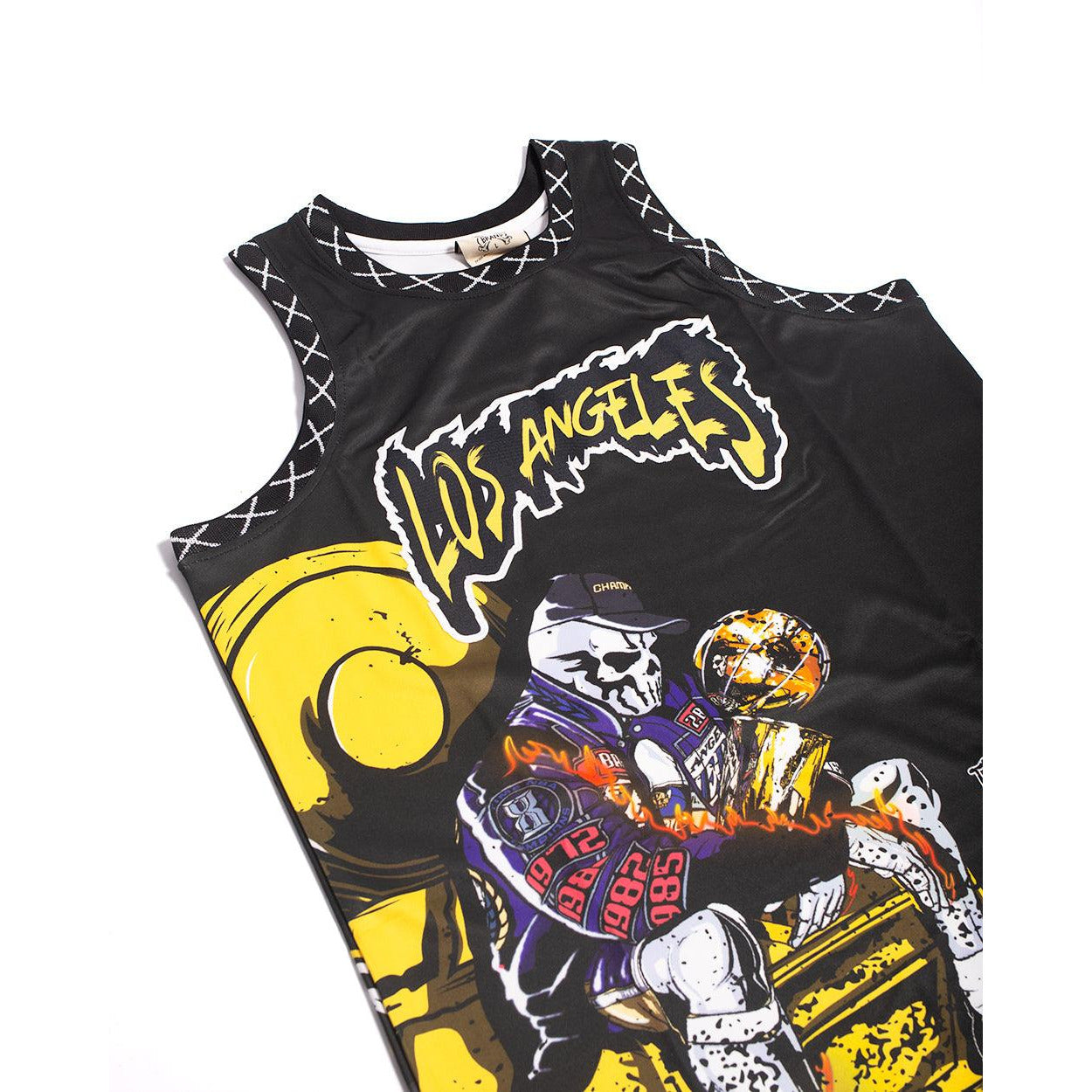 BRAND X AWAKEN THE BEAST IN LA BASKETBALL JERSEY (BLACK)