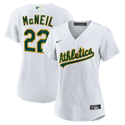 Jeff McNeil Athletics Nike Women's Home Replica Jersey - White