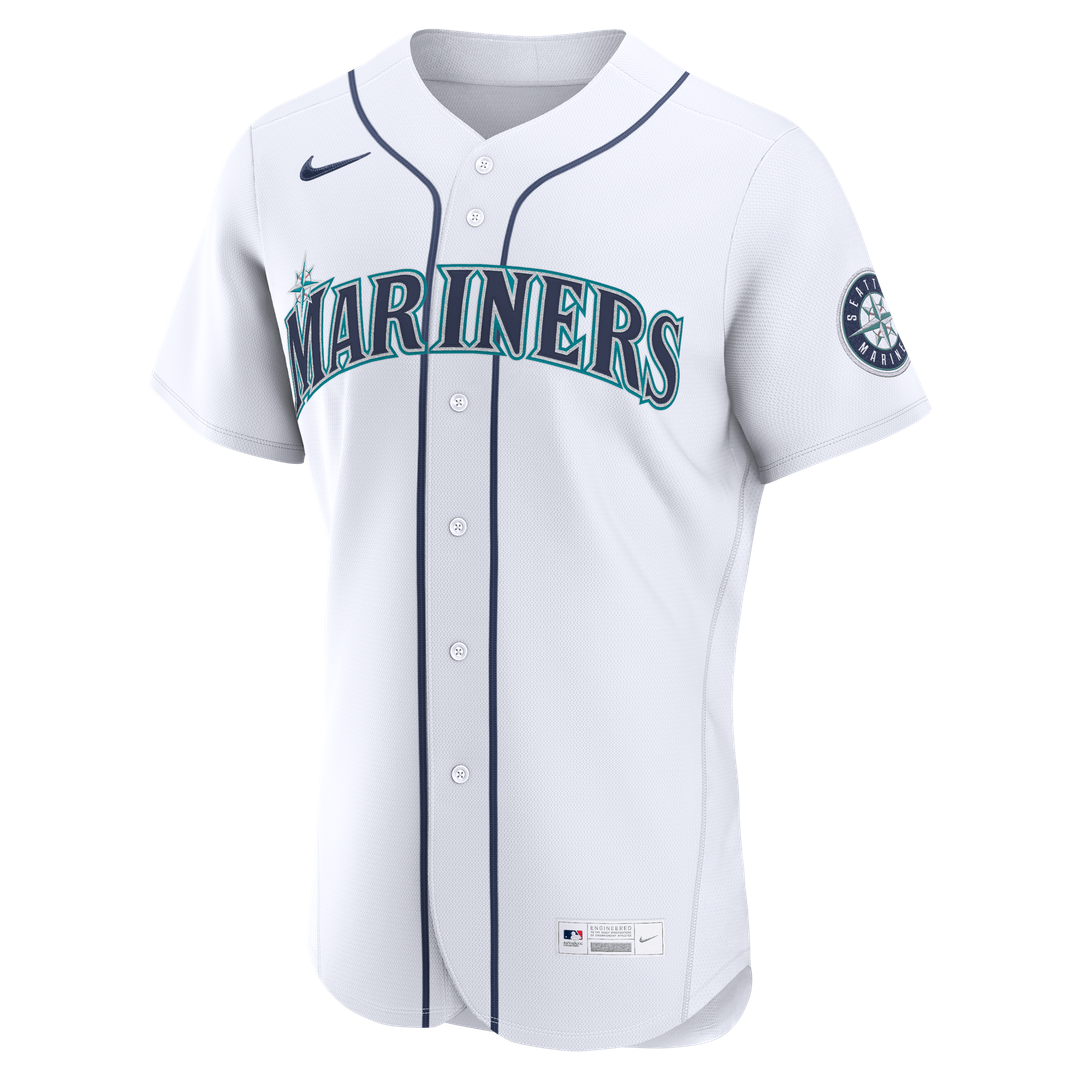 Seattle Mariners Nike Home Authentic Custom Jersey - White