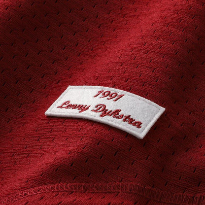 Lenny Dykstra Philadelphia Phillies Mitchell & Ness Authentic Batting Practice Jersey - Scarlet
