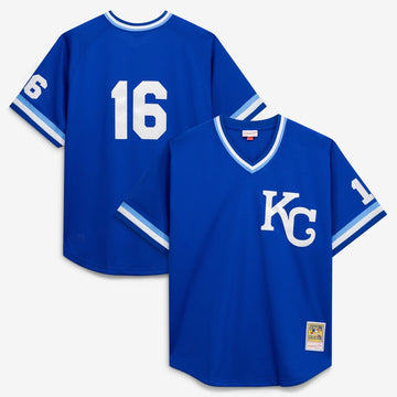 Bo Jackson Kansas City Royals Mitchell & Ness Cooperstown Collection Big & Tall Mesh Batting Practice Jersey - Royal