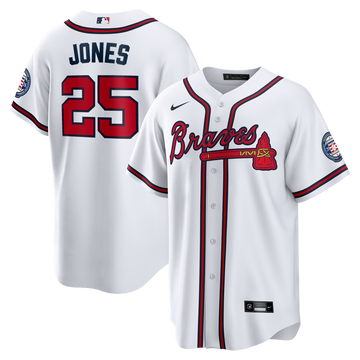 Andruw Jones Atlanta Braves Nike Home Replica 2026 Hall of Fame Patch Jersey - White