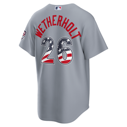 JJ Wetherholt St. Louis Cardinals Nike USA 250 Fourth of July Road Stadium Jersey - Gray