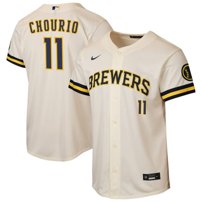 Jackson Chourio Milwaukee Brewers Nike Youth Road Stadium Jersey - Powder Blue
