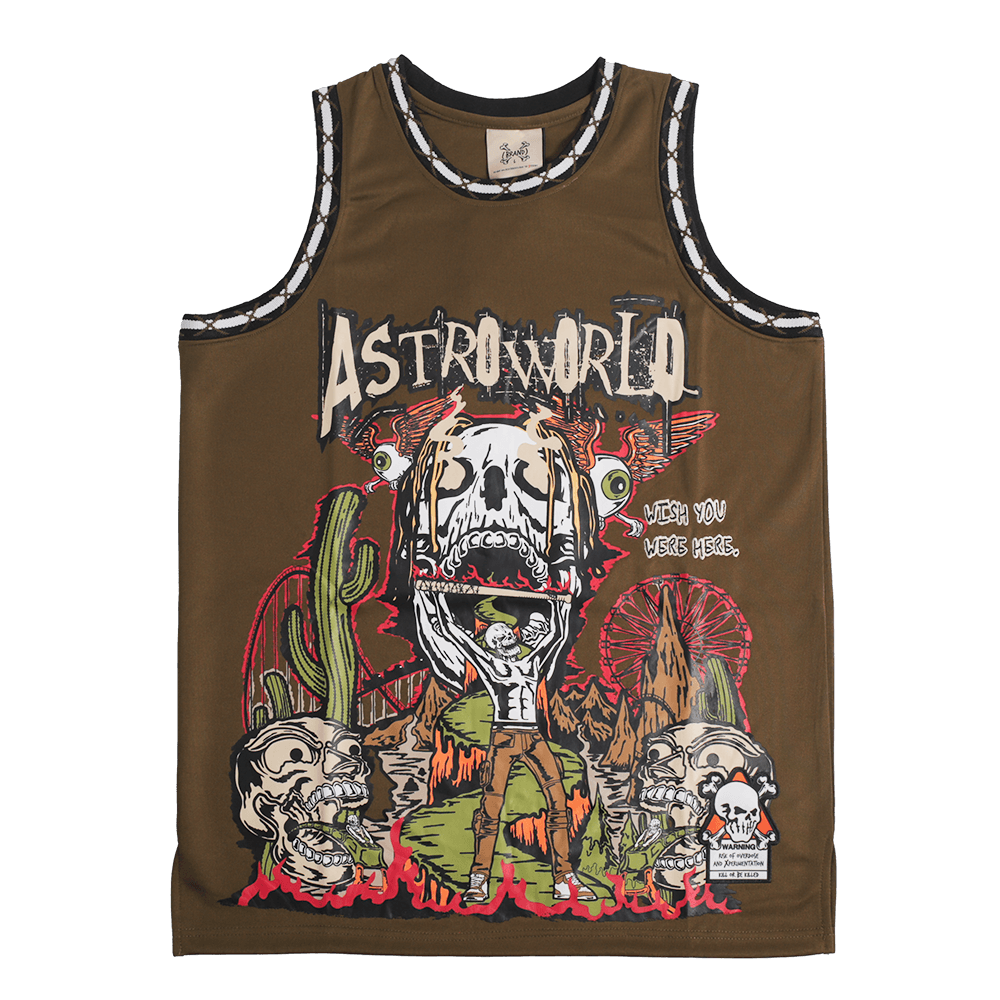 BRAND X ASTROWORLD BASKETBALL JERSEY (OLIVE)