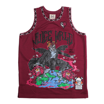 BRAND X JUICE WRLD 999 BASKETBALL JERSEY (CRANBERRY)