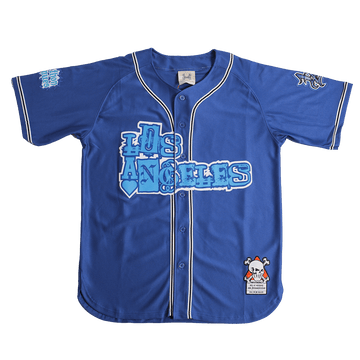 BRAND X THE MARATHON CONTINUES BASEBALL JERSEY (ROYAL)