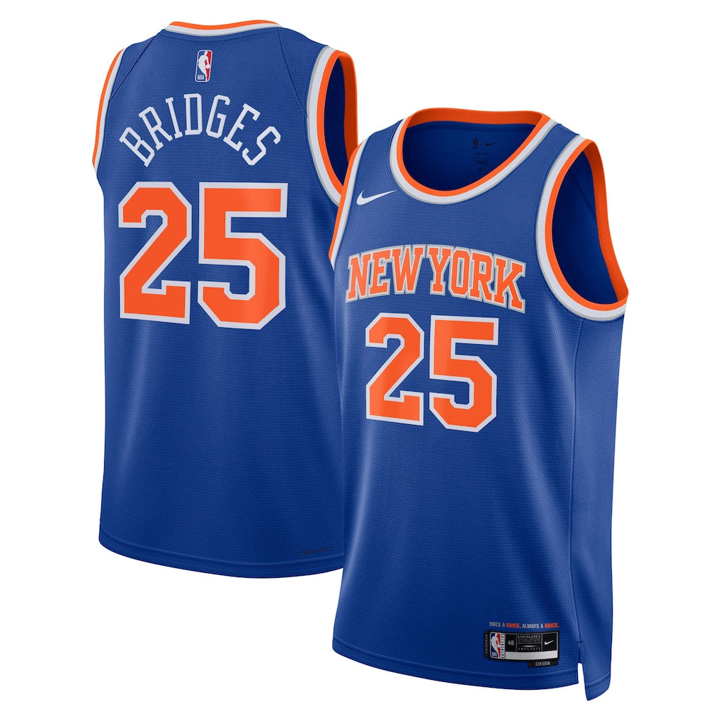 Men's #25 Mikal Bridges New York Knicks Basketball Jersey