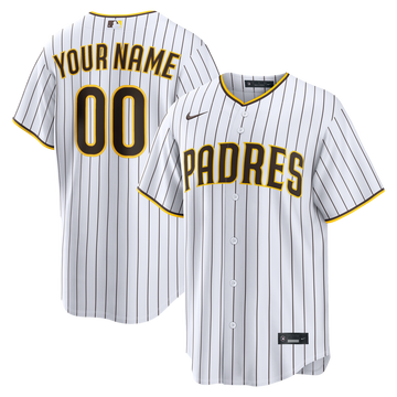 San Diego Padres Nike Home Replica Custom Jersey - White