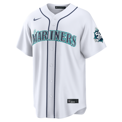 Julio Rodríguez Seattle Mariners Nike  Home Stadium 50th Season Patch Jersey - White