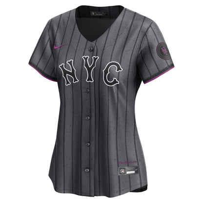 New York Mets Nike Women's City Connect Limited Jersey - Gray