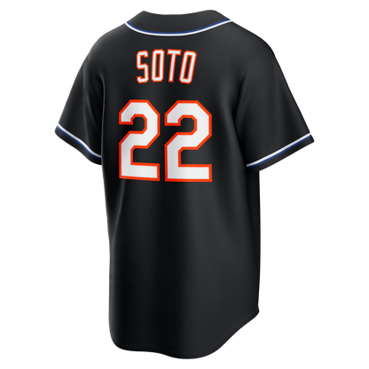 Juan Soto New York Mets Nike Fashion Replica Black Out Jersey