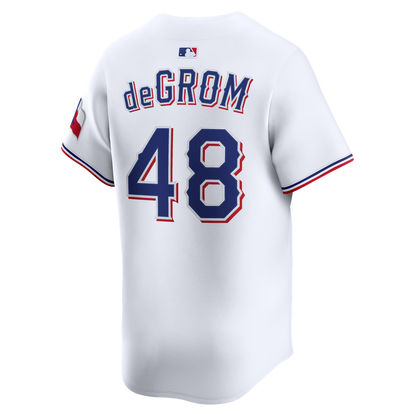 Jacob deGrom Texas Rangers Nike Home Limited Jersey - White