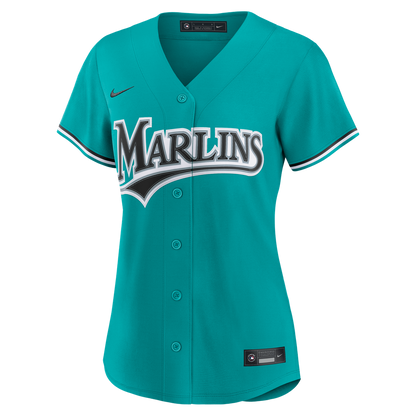 Miami Marlins Nike Women's Alternate Replica Jersey - Teal