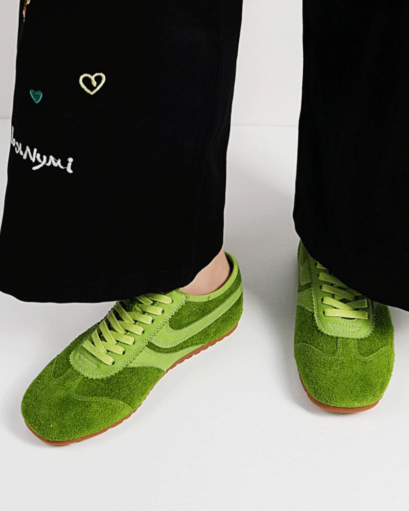 Color Pop Retro Suede Nappa Leather Sneakers