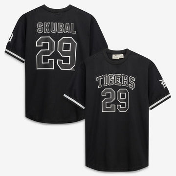 Tarik Skubal Detroit Tigers Fanatics Big & Tall Heavyweight Mesh Jersey - Black/White