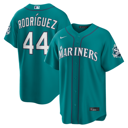 Julio Rodríguez Seattle Mariners Nike  Home Stadium 50th Season Patch Jersey - White