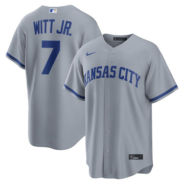 Bobby Witt Jr. Kansas City Royals Nike Road Replica Jersey - Gray