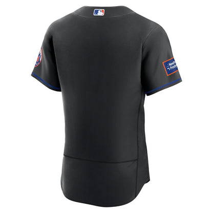 New York Mets Nike Home Sponsor Patch Authentic Jersey - White