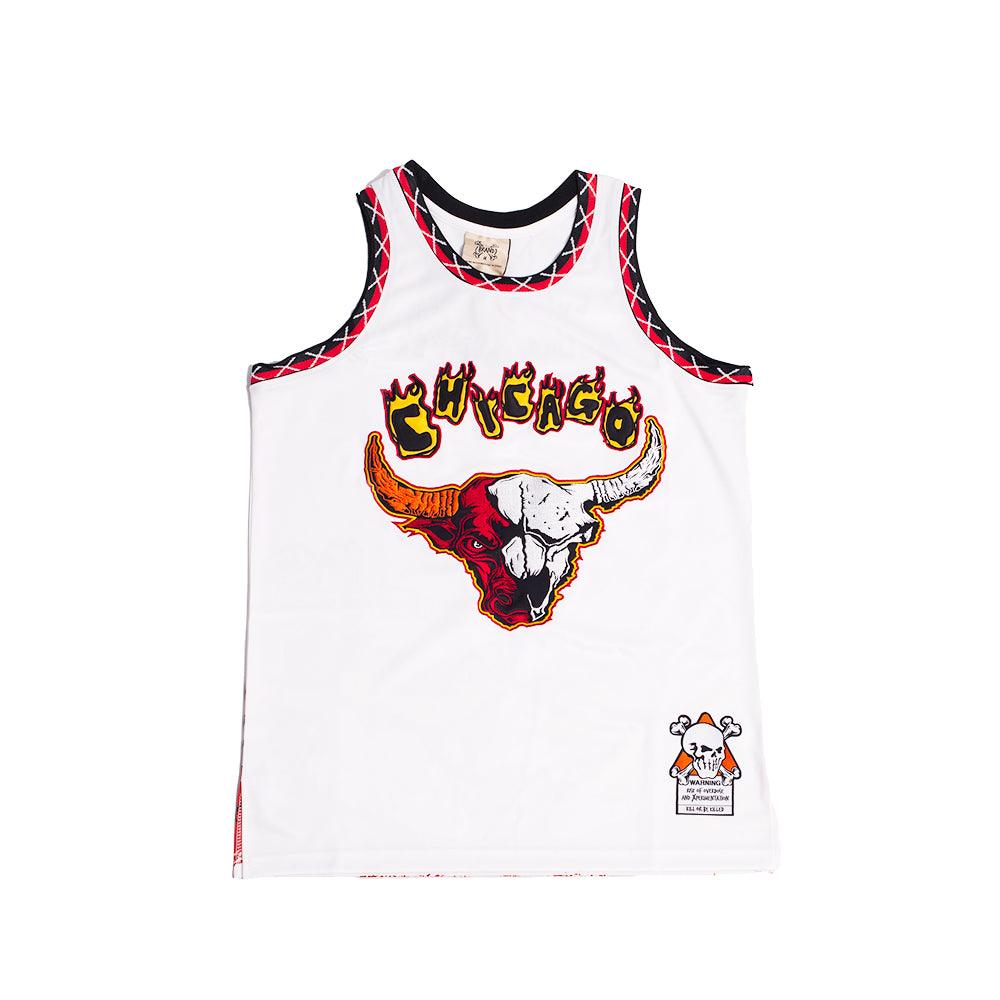 BRAND X CHICAGO IN FLAMES BASKETBALL JERSEY (WHITE)