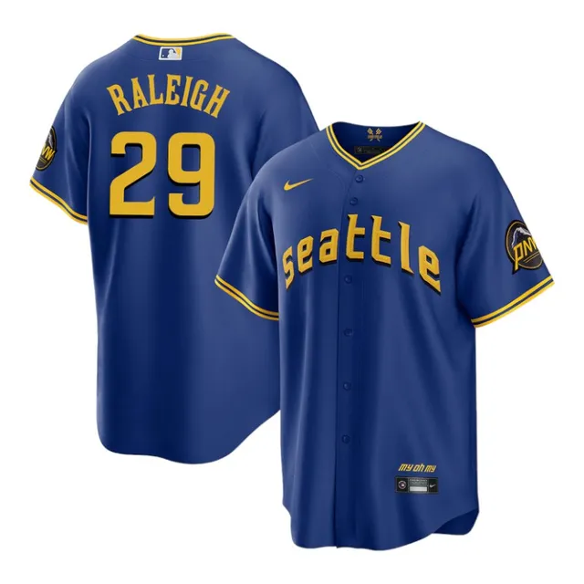 Men's #29 Cal Raleigh Seattle Mariners Baseball Jersey