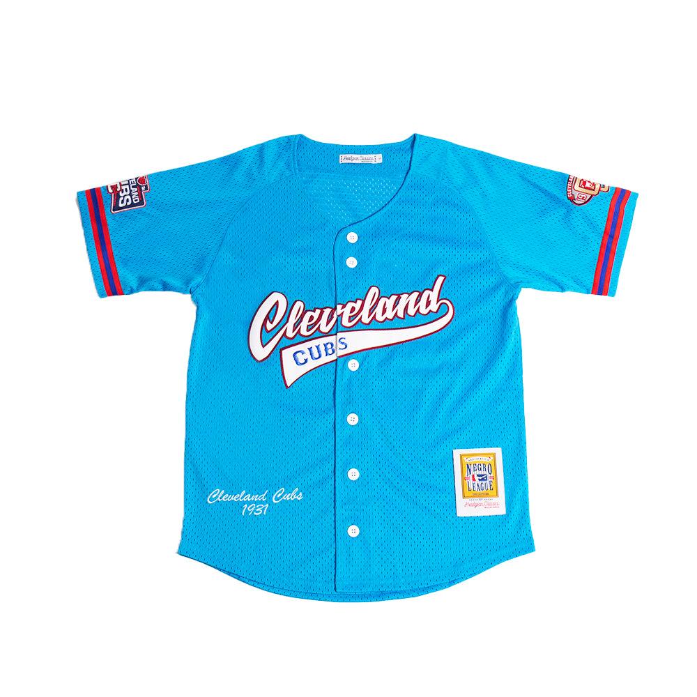 CLEVELAND CUBS BUTTON DOWN BATTING PRACTICE BASEBALL JERSEY ROYAL