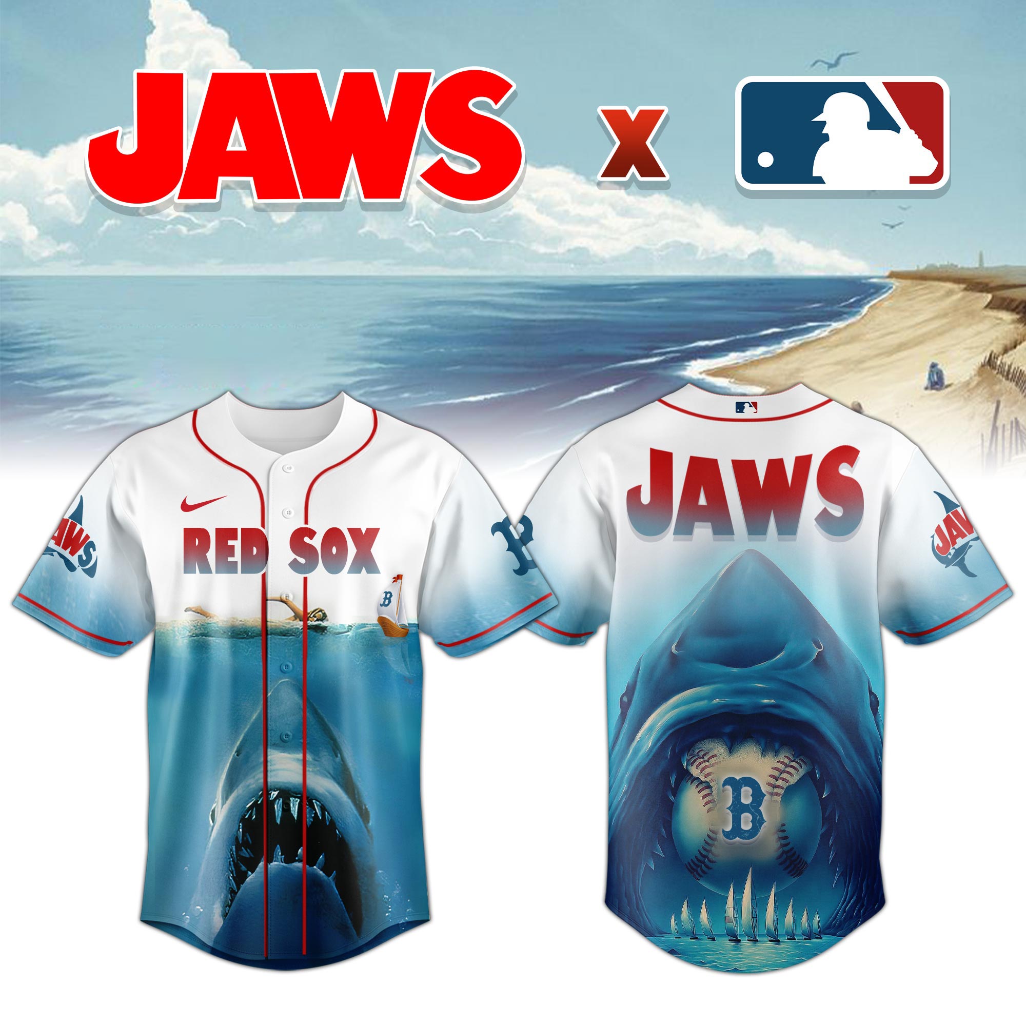 Boston Red Sox Jaws Shark Jersey