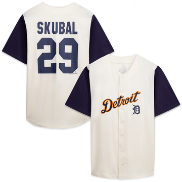Detroit Tigers Profile Big & Tall Two-Color Fashion Jersey - Cream/Navy