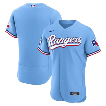 Texas Rangers Nike Alternate Authentic Jersey - Light Blue