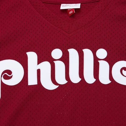 John Kruk Philadelphia Phillies Mitchell & Ness Big & Tall Cooperstown Collection Mesh Batting Practice Jersey - Burgundy