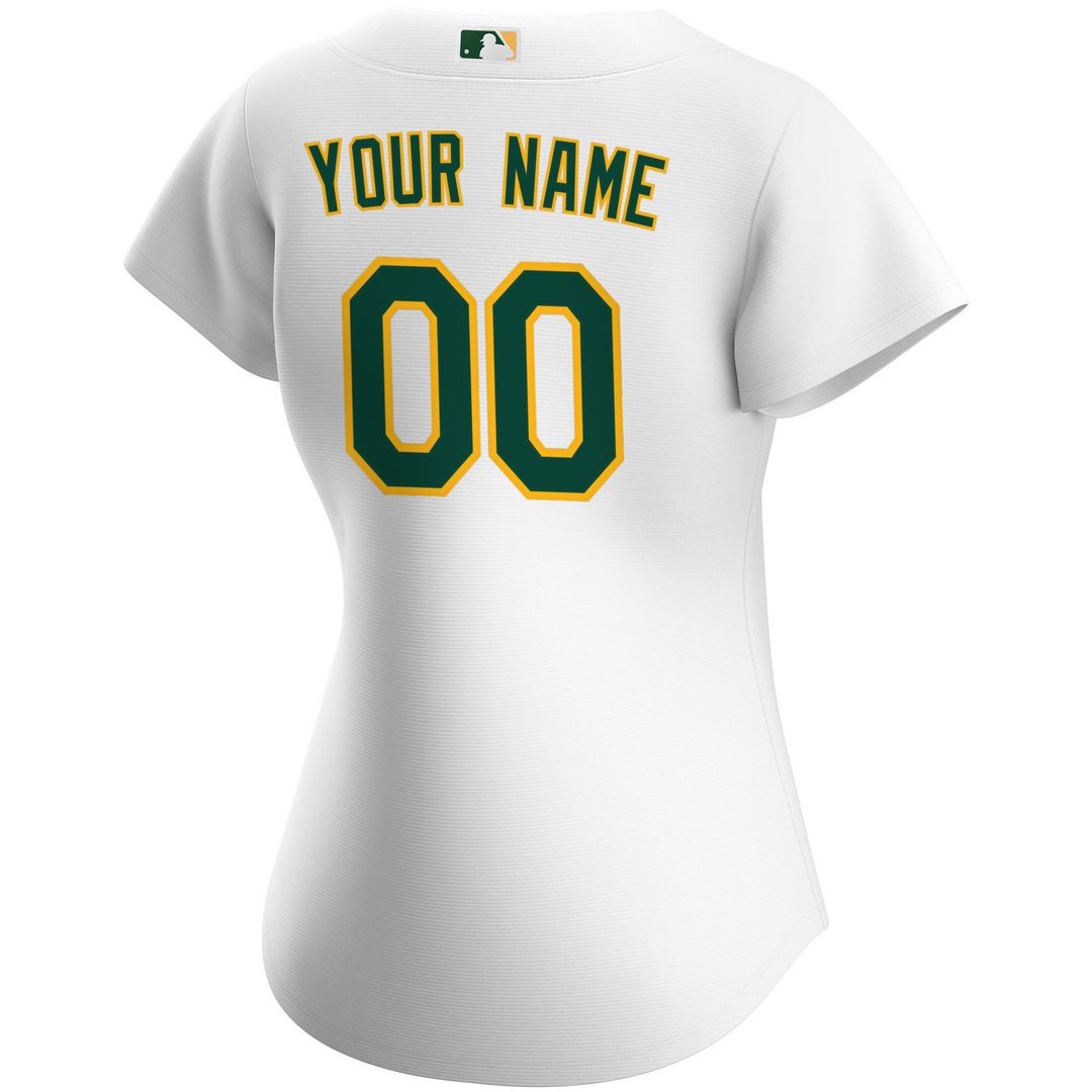 Athletics Nike Women's Home Replica Custom Jersey - White