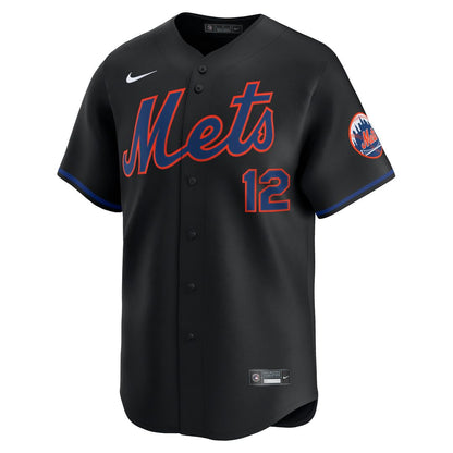 Francisco Lindor New York Mets Nike Alternate Limited Jersey - Black