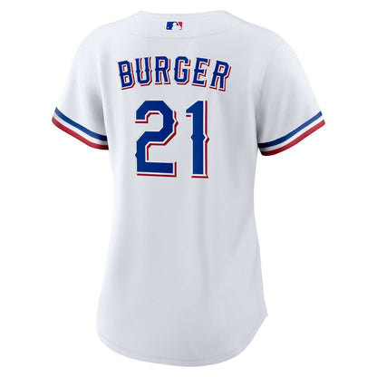 Jake Burger Texas Rangers Nike Women's Home Replica Jersey - White