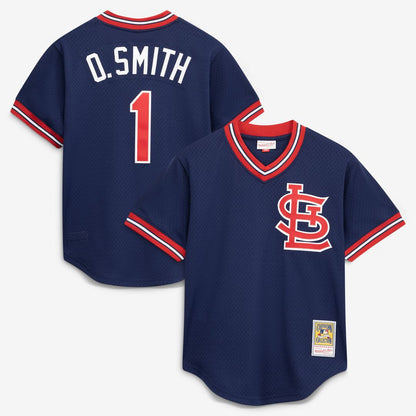 Ozzie Smith St. Louis Cardinals Mitchell & Ness Authentic Batting Practice Jersey - Scarlet