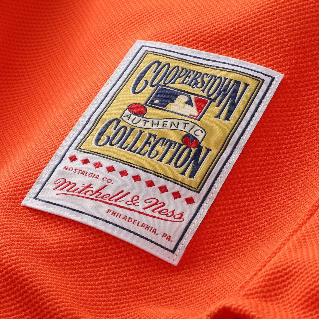 Mike Piazza New York Mets Mitchell & Ness Cooperstown Collection Mesh Batting Practice Button-Up Jersey - Orange
