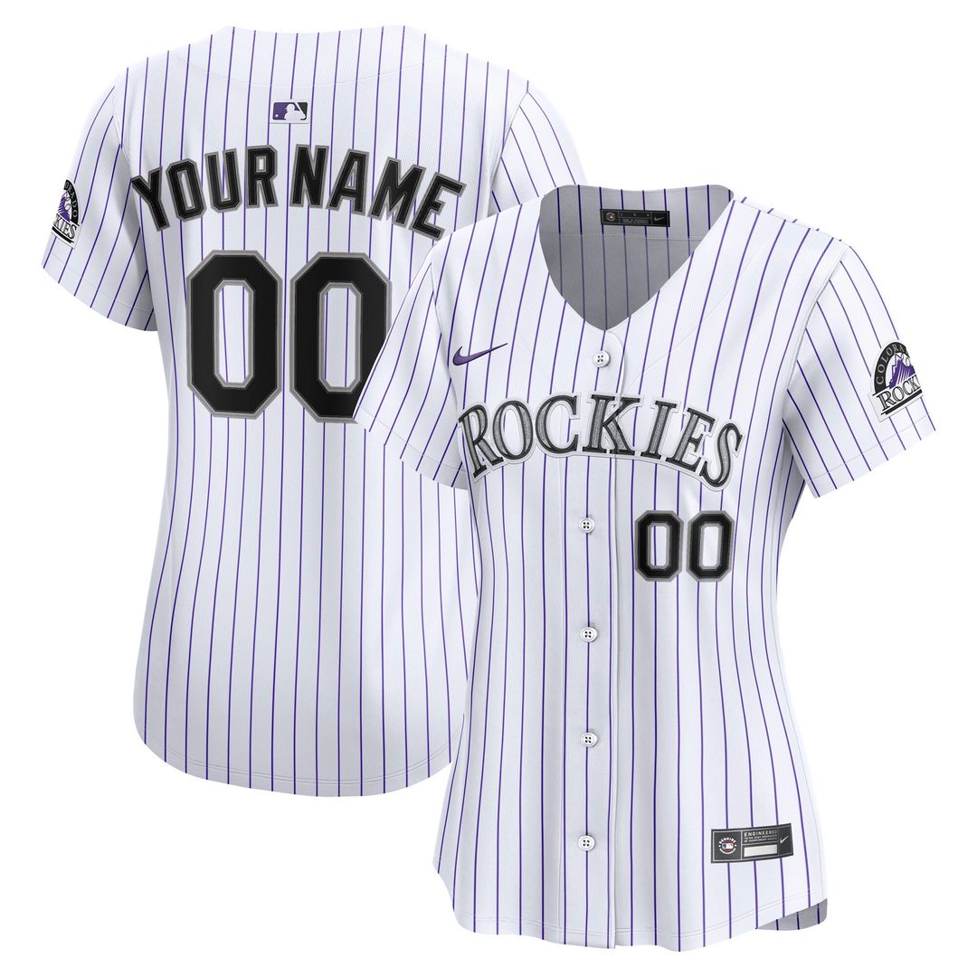Colorado Rockies Nike Women's Home Limited Custom Jersey - White