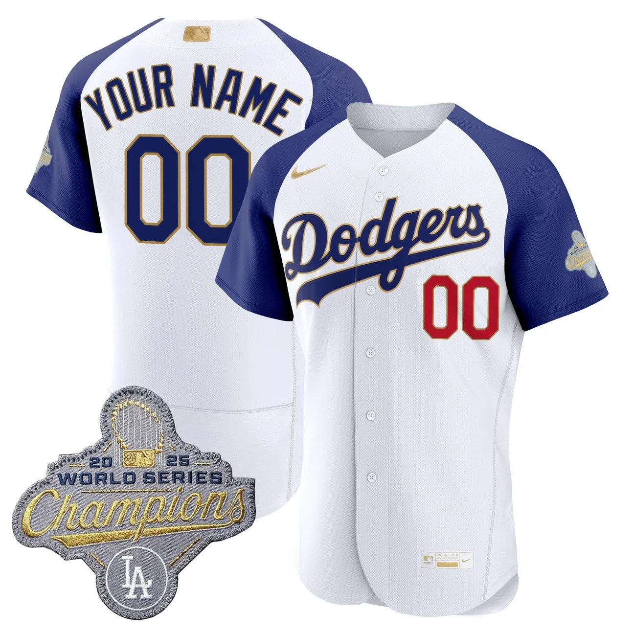 Los Angeles Dodgers "Gold Collection" Premier Elite Custom Jersey - All Stitched