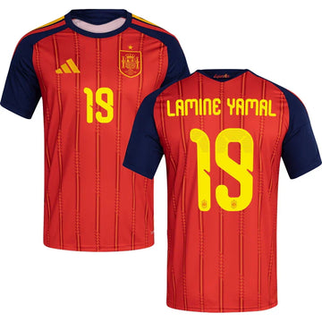 Men’s #19 Lamine Yamal 2026 World Cup Spain Jersey