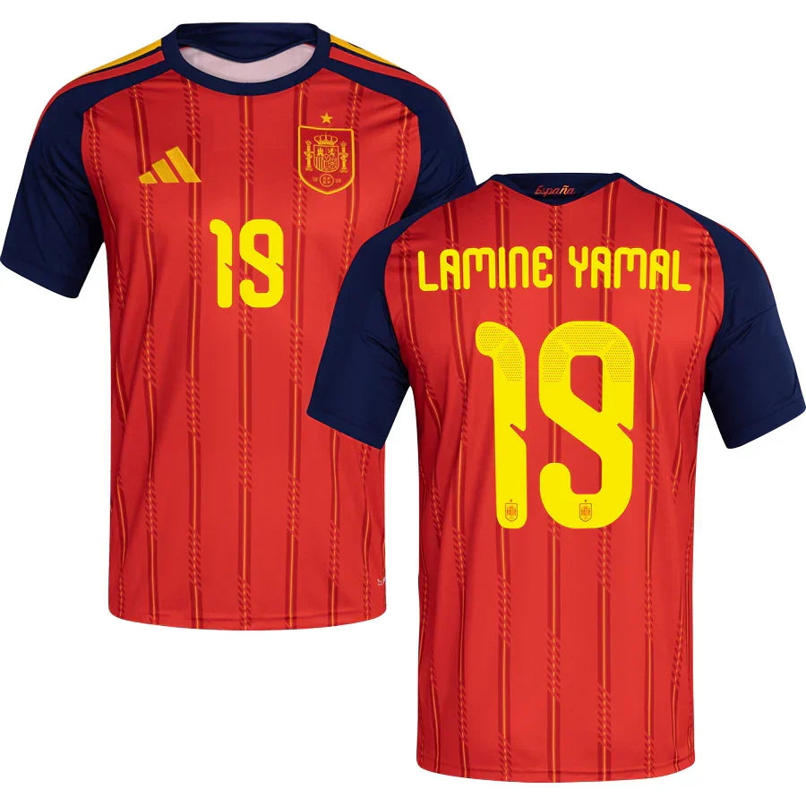 Men’s #19 Lamine Yamal 2026 World Cup Spain Jersey