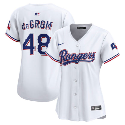 Jacob deGrom Texas Rangers Nike Women's Home Limited Player Jersey - White