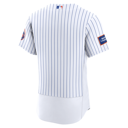 New York Mets Nike Alternate Authentic Sponsor Patch Jersey - Black
