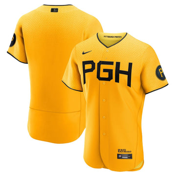 Pittsburgh Pirates Nike City Connect Authentic Jersey - Gold