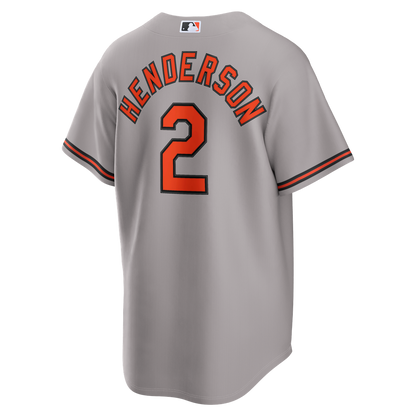 Gunnar Henderson Baltimore Orioles Nike Road Replica Jersey - Gray