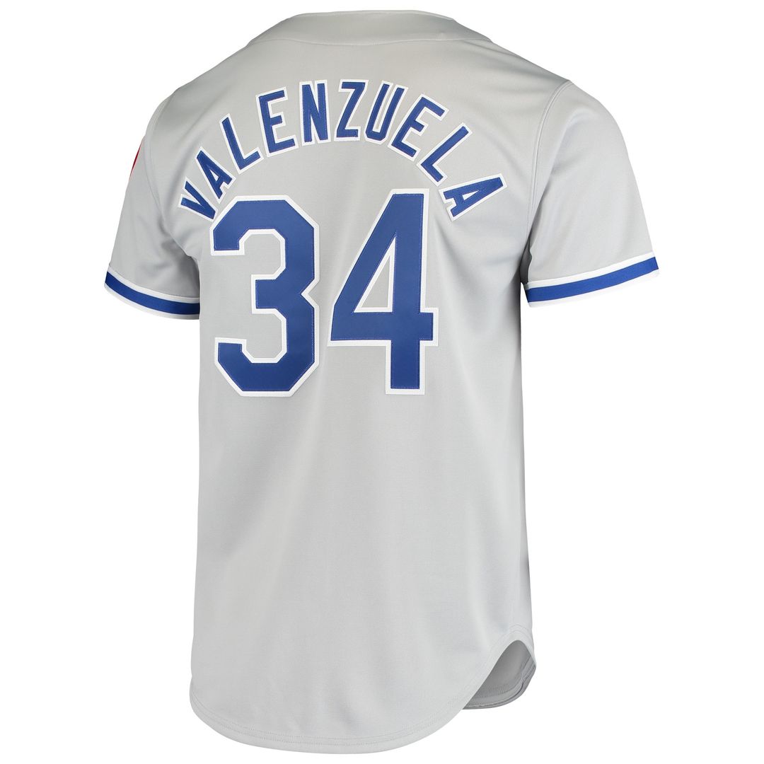 Fernando Valenzuela Los Angeles Dodgers Mitchell & Ness Road 1981 Cooperstown Collection Authentic Jersey - Gray