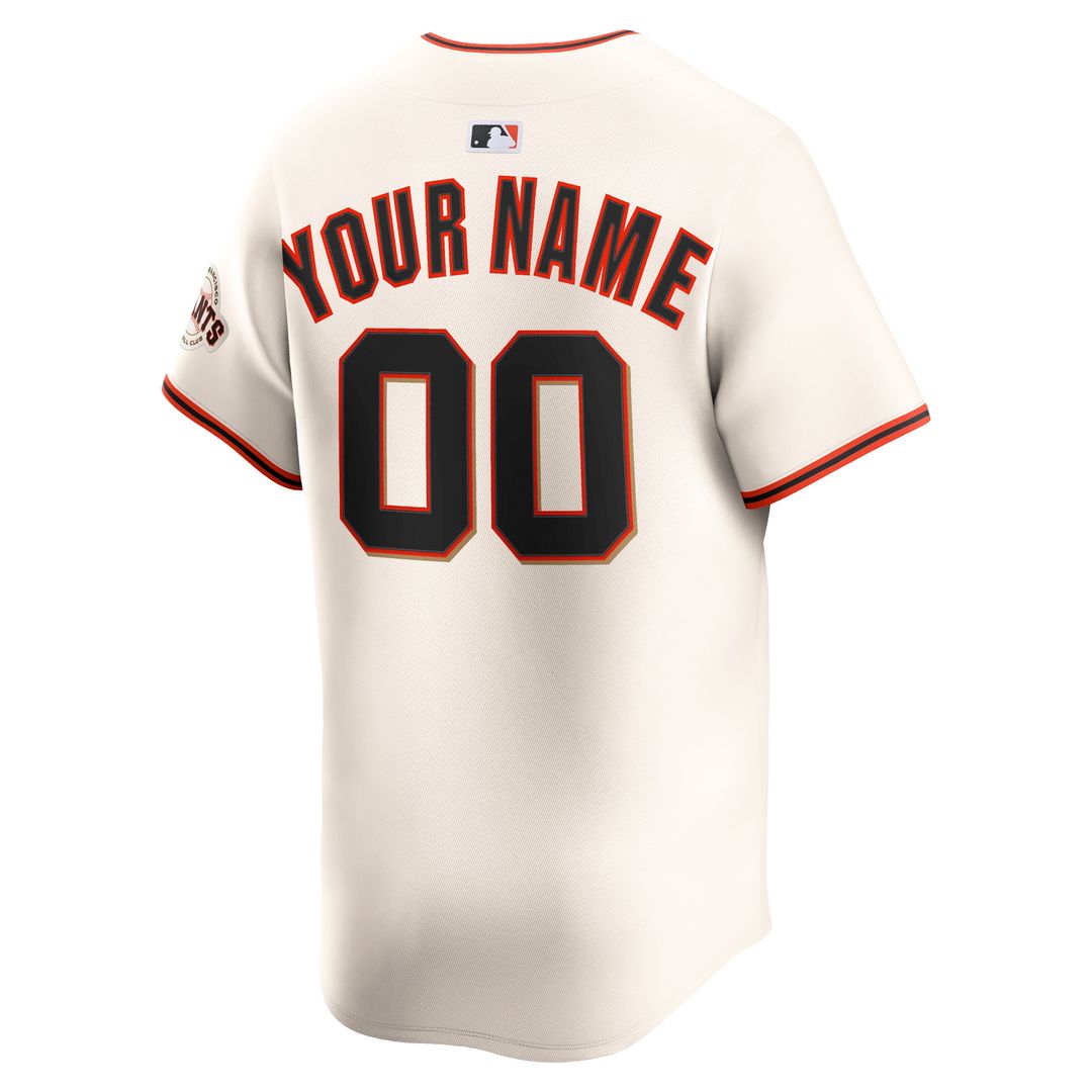 San Francisco Giants Nike Home Limited Custom Jersey - Cream