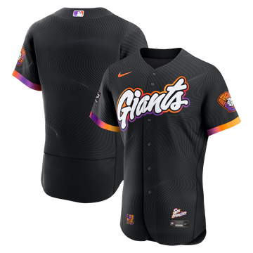 San Francisco Giants Nike City Connect Authentic Sponsor Patch Jersey - Anthracite