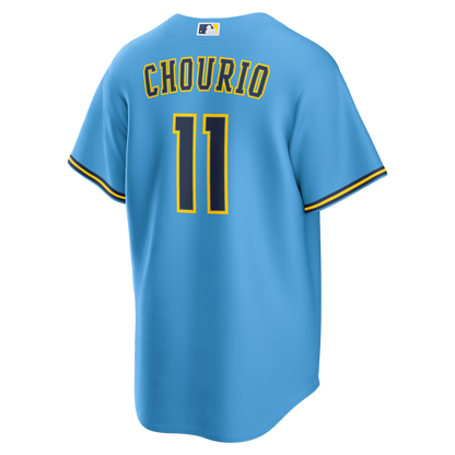 Jackson Chourio Milwaukee Brewers Nike Road Replica Jersey - Light Blue