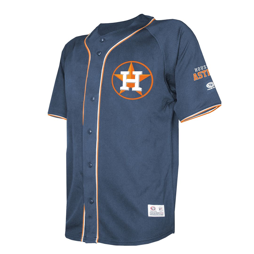 Houston Astros Stitches Team Color Full-Button Fashion Jersey - Navy
