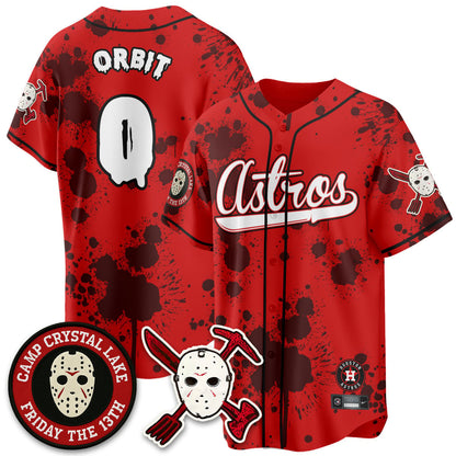 Custom Houston Astros "Friday the 13th" Jersey - All Stitched