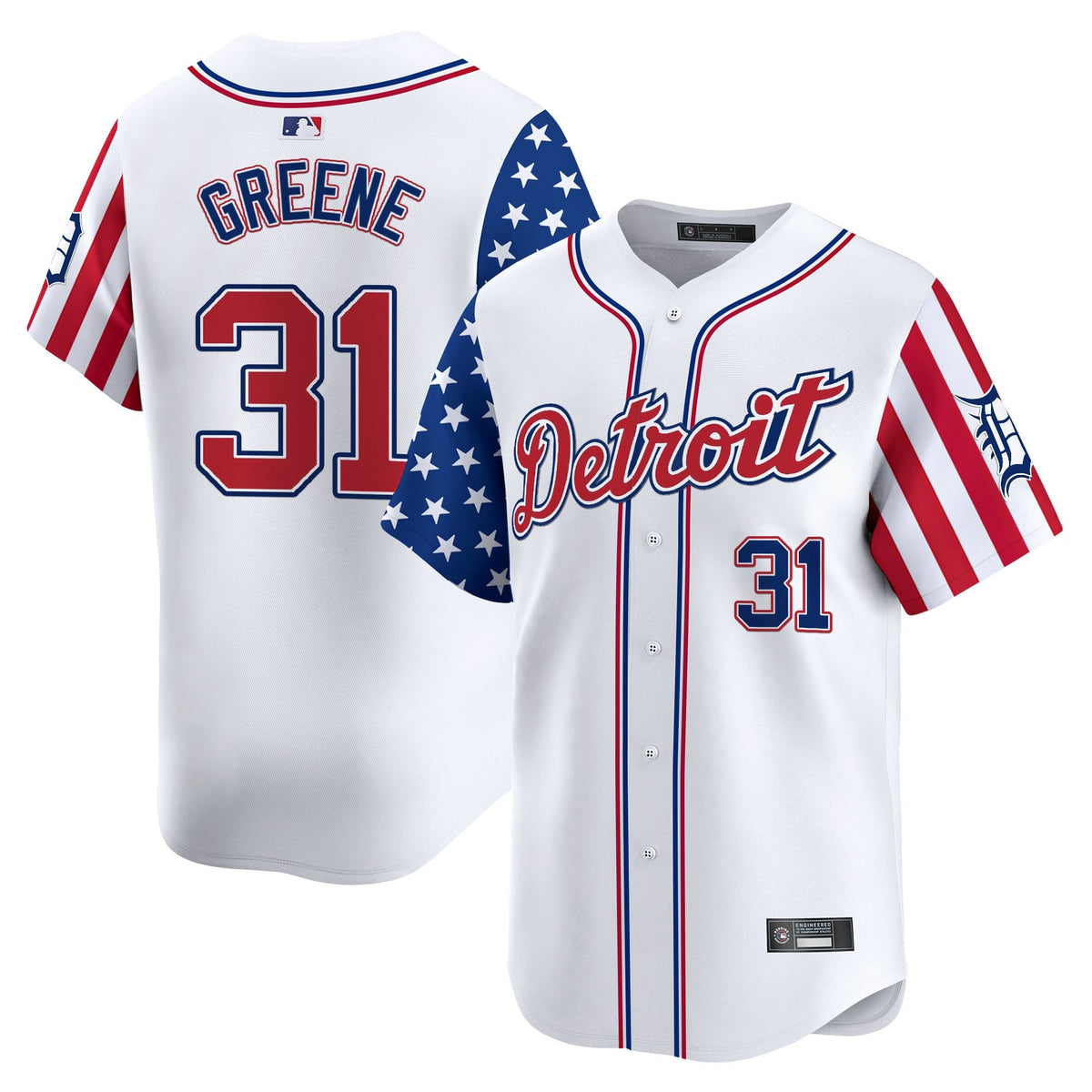 Men's Detroit Tigers 2025 Independence Day Vapor Premier Limited Jersey - All Stitched